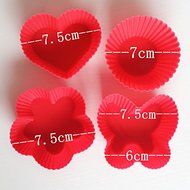 7cm Silicone Cake, Pie, Pudding, Chocolate Mold, Cupcake Mold, Baking Mould Bakeware 7 Colors N2