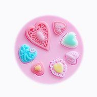 MathildaBaking Collection - Heart Gems Mold Decorations Silicone Mold Silicone Fondant Lace Molds Serie - Christmas...