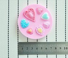 MathildaBaking Collection - Heart Gems Mold Decorations Silicone Mold Silicone Fondant Lace Molds Serie - Christmas... N4
