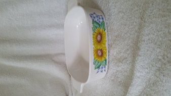 Vintage Corning Ware Sunsations Sunflowers Casserole Dish One Liter