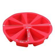 LADEY Triangle Cavity Silicone Portion Cake Mold Pizza Pan(Random Color) N6