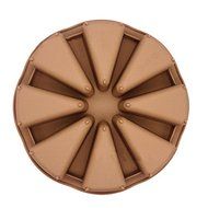 LADEY Triangle Cavity Silicone Portion Cake Mold Pizza Pan(Random Color) N7