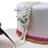 3D Bead Pearl Silicone Fondant Mold Cake Edge Decoration N2