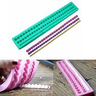 3D Bead Pearl Silicone Fondant Mold Cake Edge Decoration N3