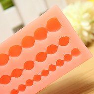 3D Bead Pearl Silicone Fondant Mold Cake Edge Decoration N6