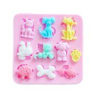 Chariot trading - Cute puppy silicone chocolate mold Fondant Cake