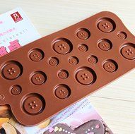 Silicone Gel Mold Mould Baking Tray Button Shape Cake Decoration Mould N2