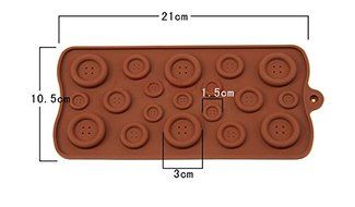 Silicone Gel Mold Mould Baking Tray Button Shape Cake Decoration Mould N4