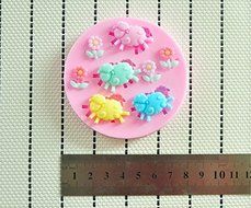 MathildaBaking Collection - Lullaby Sheep and Lovely Flower Theme Silicone Fondant Lace Molds Serie - Fondant... N2