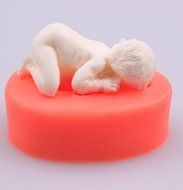 5 pcs Silicone Cute 3D Sleeping Baby Mold For Cake Decoration Cookware Dining Bar Non-Stick Kitchen Tool Chocolate... N4