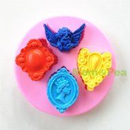 Mom&amp;pea 0600 Angel Shaped Silicone Mould for Fondant Cake Sugar Paste Cake Decoration 3d Cake Toppers Mold 7.6...