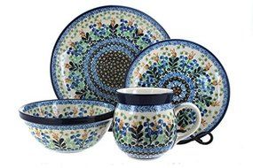 Polish Pottery Lily of the Valley 16-Piece Dinner Set
