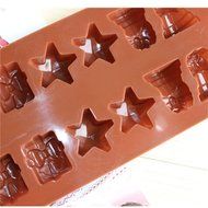 EVTECH(TM) Christmas Gift and Star Style Silicone Gel Non Stick Cake Bread Mousse Biscuit Ice Pudding Mold Chocolate... N2