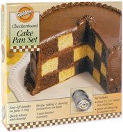 Wilton Checkerboard Cake Pan Set (Silver, 2)