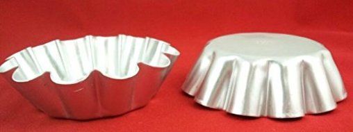 Lariy Antimony Huge flat base mold egg tart baking mould oven fruit non stick tin panantimony tart mould[2pieces] N2