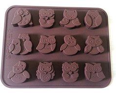HSE New Style (1pc/lot) Animation Silicone Cake Mold 12 Night Owl Shape Chocolate Mold Handmade Soap Bakeware...