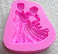 Design 200 Lovers Dancing 3D Silicone Fondant Mold, Cake Decoration Tool, Food Grade Material N2