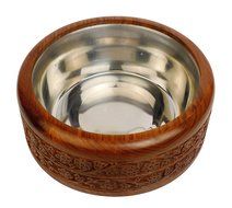 DIWALI OFFER Crafts&#039;man 7.5 Inch (Big Size)Crafts&#039;man Handcrafted Wooden Chapati Box with Stainless Steel N5