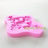 Mom&amp;pea 0596 Silicone Mould for Fondant Cake Sugar Paste Cake Decoration 3d Cake Toppers Mold 9.5*7.9*0.9cm 40g N4