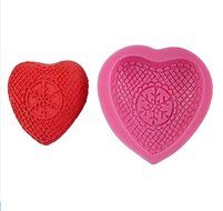 Autek Lace Heart Fondant Soap SugarCraft Cake Cookie Decorating Silicone Mold #140 N2