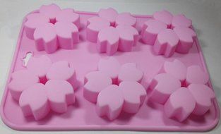 Creativemoldstore 6 Holes Small Cherry Blossom (HY1-142) Silicone Cake Baking Pan DIY Mold N2