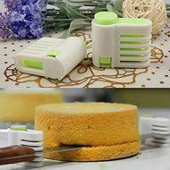 Funbase 2Pcs/Set DIY Cake Cutter Leveler 5Layers Slicer Cut Fixator Tools N4