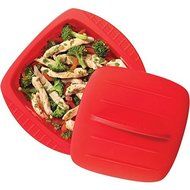 Starfrit Square Silicone Steamer, Red