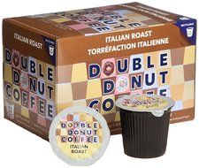 Double Donut Italian Roast Coffee, in Recyclable Single Serve Cups for Keurig K-Cup Brewers, 24 Count N2