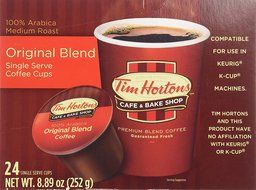Tim Hortons Single Serve Coffee Original Blend 72 Count N3