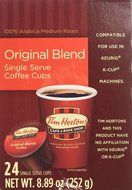 Tim Hortons Single Serve Coffee Original Blend 72 Count N4