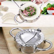 Whitelotous Stainless Steel Dumpling Maker Dough Press Dumpling Pie Ravioli Mold Mould Maker Pastry Tool for Home... N2