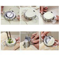 Whitelotous Stainless Steel Dumpling Maker Dough Press Dumpling Pie Ravioli Mold Mould Maker Pastry Tool for Home... N5