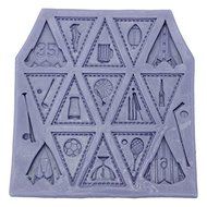 "Triangle Flag Football Silicone Mold Fondant Cake Mould" shopping