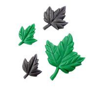 ETHAHE 6.8cm*6.8cm*1cm 4 Holes Leaf Shape Random Color Silicone Cake Molding Fondant Tool N3