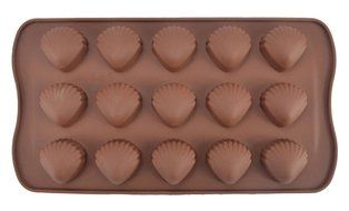 4pcs Silicone Non Stick DIY Cake Bread Mold Chocolate Jelly Candy Cookie Baking Mould 15-Cavity DG005 (coffee)