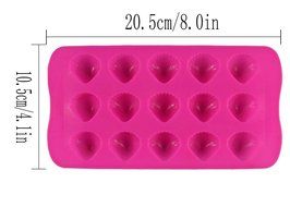 4pcs Silicone Non Stick DIY Cake Bread Mold Chocolate Jelly Candy Cookie Baking Mould 15-Cavity DG005 (coffee) N5
