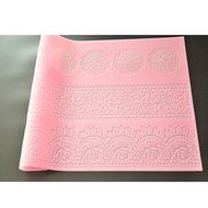 FOUR-C Lace Silicone Mat Silicone Mold Cake Decorating Supplies Color Pink N4