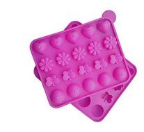 Flowers Silicone Lollipop Mold 20 Holes Lollipops Mold Cake Mold Baking Chocolate Ice Lattice Bakeware Mold