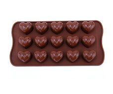 CITY Heart Shape Silicone Chocolate Cake Mold Jelly Candy Ice Mould Tray -Coffee