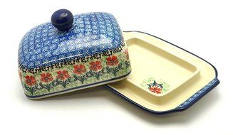 Polish Pottery Butter Dish - Maraschino