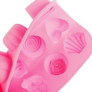 QINF 12-Cavity Silicone Cake Mold (Pink) N2