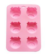 Moolecole 16-Cavity Different Pig Expression Silicone Cake Soap Decoration Mold N2