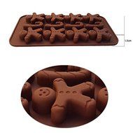 Cake Pans DIY Silicone Mold Chocolate Soap Mould Gingerbread Man Crutches Fondant Decorating N2