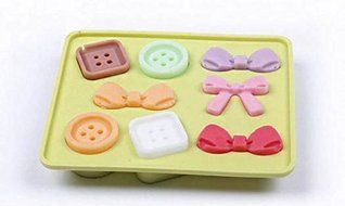 Creative Buttons Bow Shape Silicone Ice Lattice Pastry Cookies Mold Chocolate Mold Household Cake Baking Tools