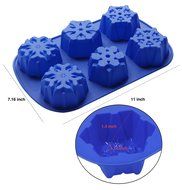 Ozera 2 Pack Silicone Ice Cube Tray Molds Candy Mold Cake Mold Chocolate Mold, 15 Cavity, Blue N10