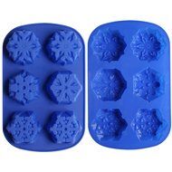 Ozera 2 Pack Silicone Ice Cube Tray Molds Candy Mold Cake Mold Chocolate Mold, 15 Cavity, Blue N13