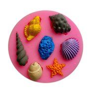 "Sea Shells Star Fish Silicone Mould Cake Chocolate Ice Decorating Mold" shopping N2