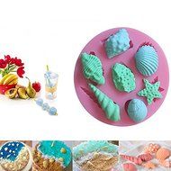 "Sea Shells Star Fish Silicone Mould Cake Chocolate Ice Decorating Mold" shopping N4
