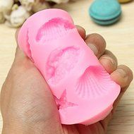 "Sea Shells Star Fish Silicone Mould Cake Chocolate Ice Decorating Mold" shopping N6