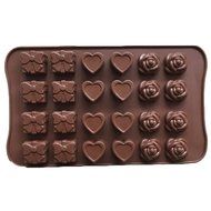 JLHua Candy Molds &amp; Ice Cube Trays- Rose, Heart &amp; Gift-Silicone Chocolate Molds - Fun, Toy Kids Set N3